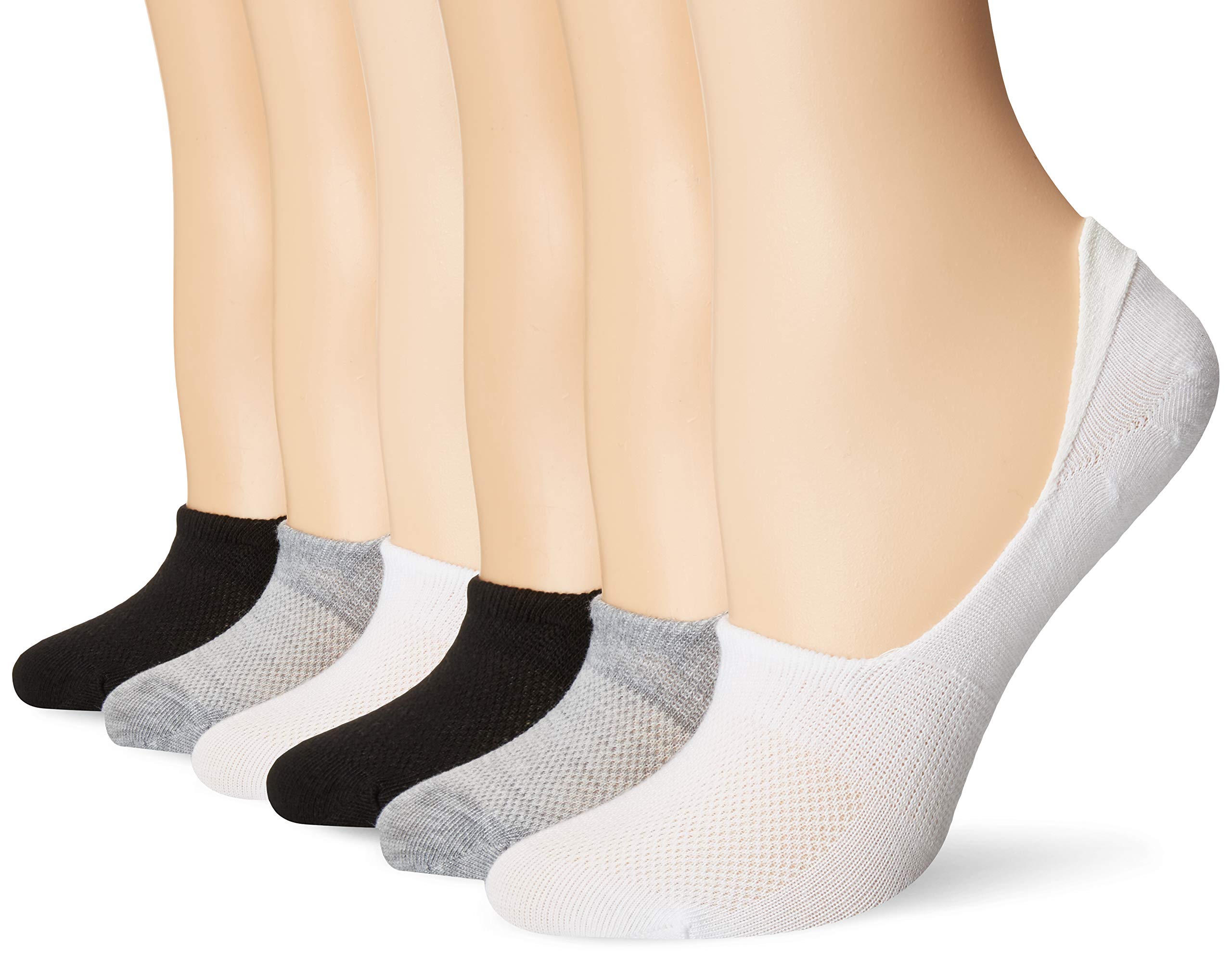 Hanes Women's Mid Sport Invisible Liners Socks