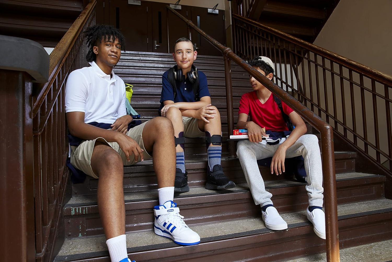 French Toast Boys' Adjustable Waist Flat Front Chino Bermuda Shorts with Stretch (Standard & Husky), Khaki, 18 Husky - Image 3