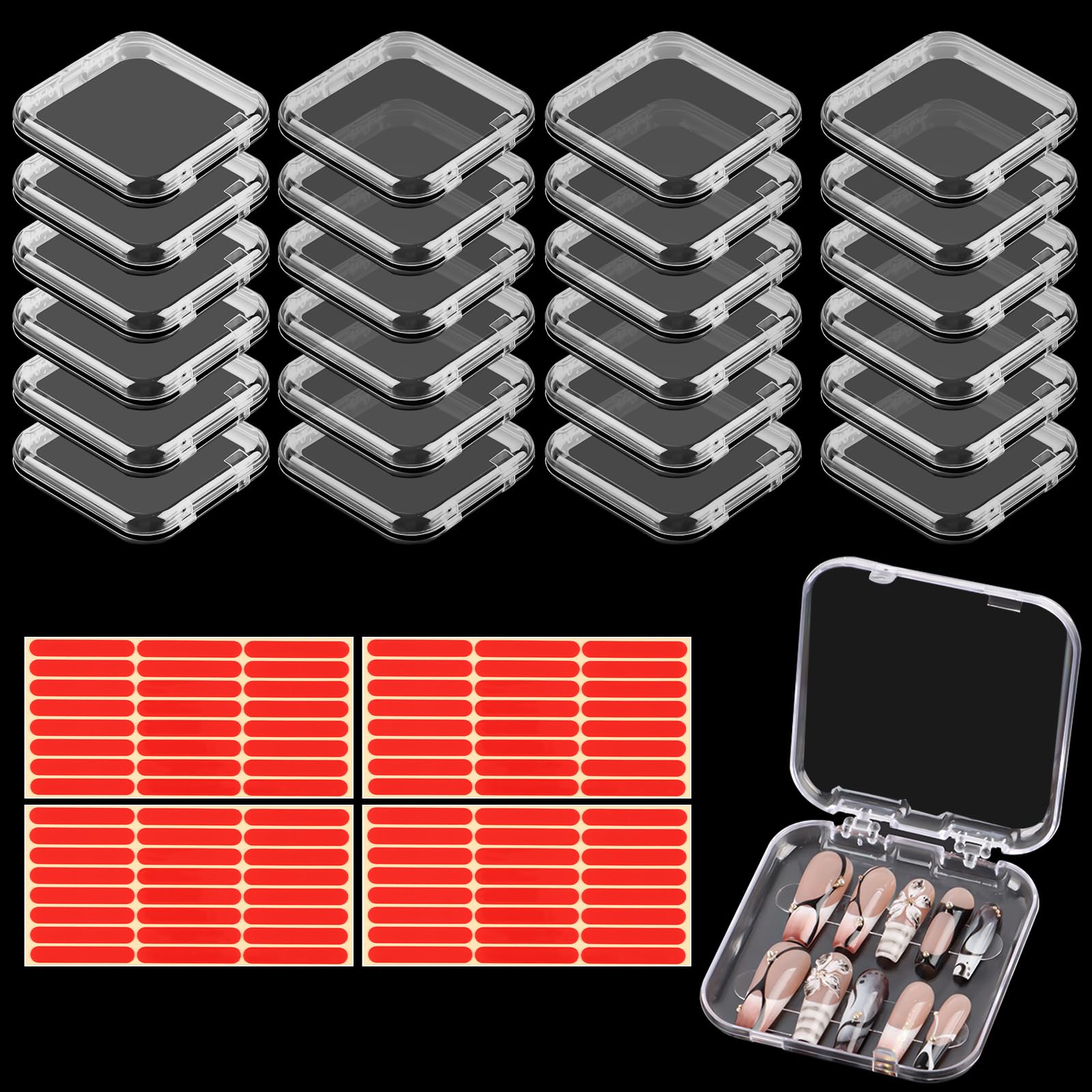 24 PCS Press on Nails Packaging Set