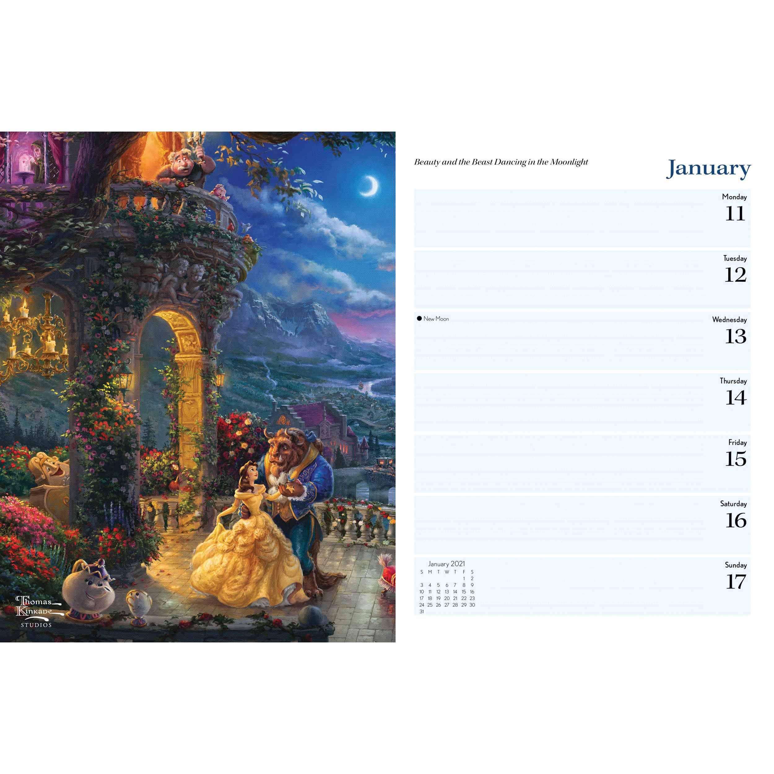 Disney Dreams Collection by Thomas Kinkade Studios: 2021 Monthly/Weekly Engageme: Original Andrews McMeel-Tischkalender [Kalendar] (Agenda-Ringbuch)