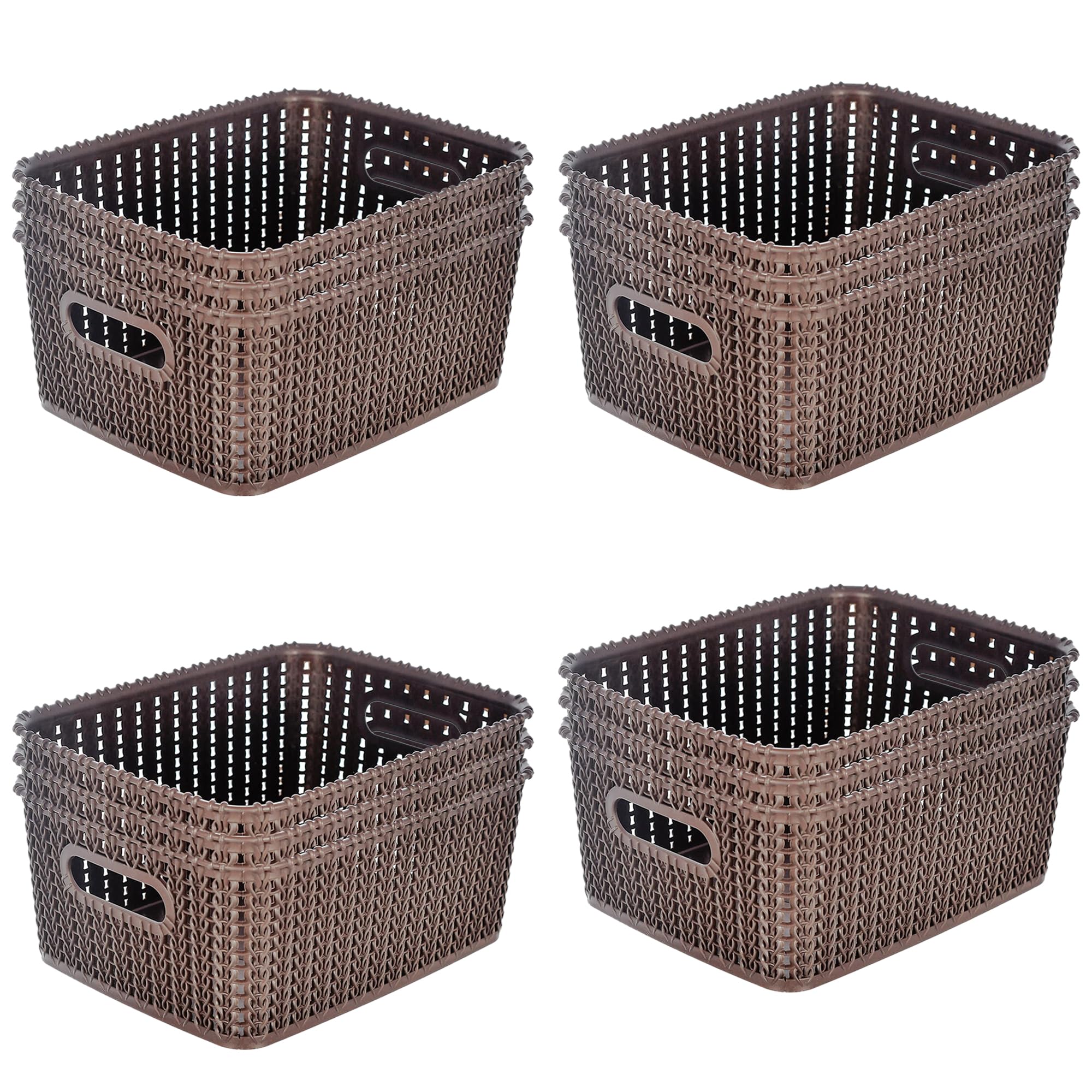 Kuber Industries (Pack of 12) Storage Basket | Large M 20 | Multipurposes Countertop Baskets | Basket For Storage, Kitchen, Stationary | Cabinets Storage Organizer | Brown (B0DB5HKYKB) Amazon Price History, Amazon Price Tracker