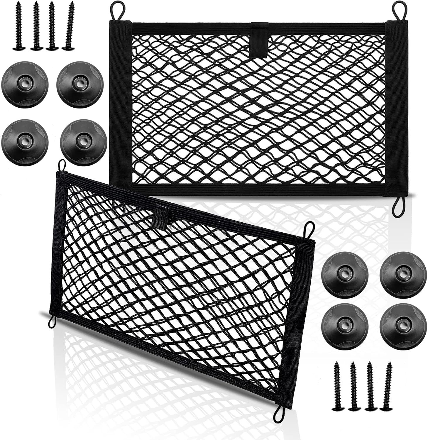 Gseigvee 2PCS Stretchable Small Cargo Net Pocket Storage