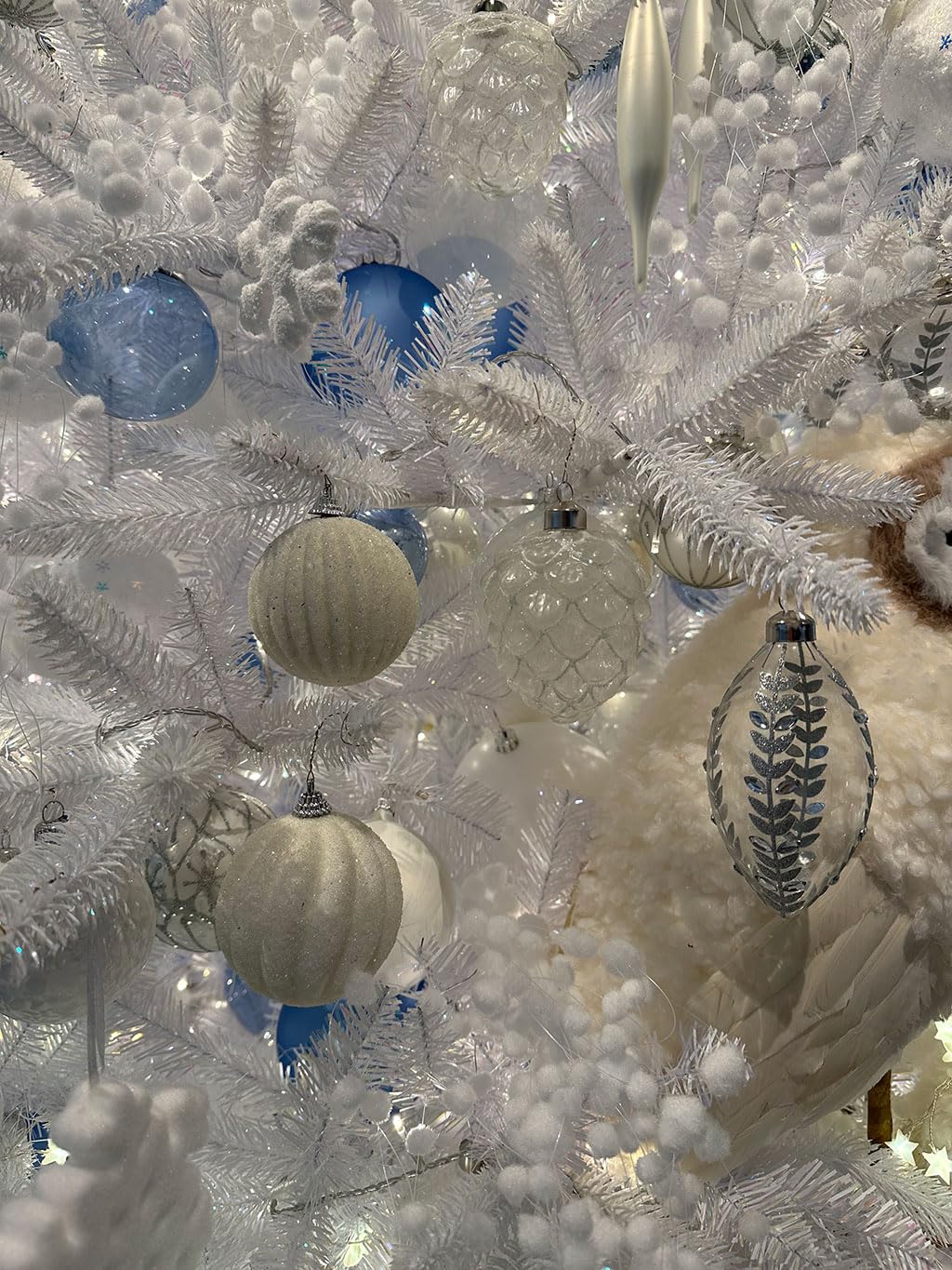 16 Christbaumkugeln Aus Glas – 8 Cm, Silber, Glänzend & Matt, Mit Öse, Für Weihnachtsdekoration