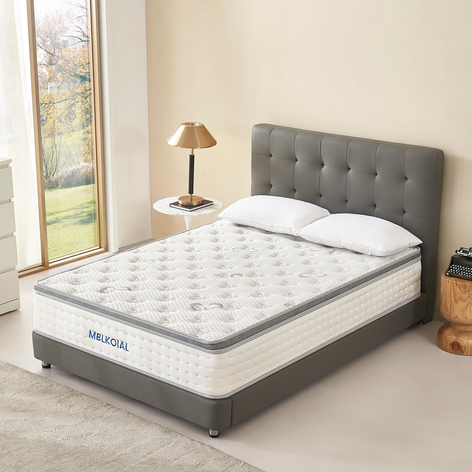 Materac 90 x 200 cm, wysokość 30 cm, materac sprężynowy, ortopedyczny materac ze sprężynami kieszeniowymi, stopień twardości H3, certyfikat Öko-Tex, dla dorosłych (30 cm, 90 x 200 cm)