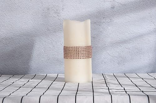 Miniatura 7 de BTSD-home Rollo de cinta de diamantes de imitación de 20 yardas para pasteles de boda, decoraciones de cumpleaños, eventos de baby shower, proyectos