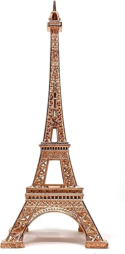allgala Estatua de la Torre Eiffel decorativa de aleación de metal y tamaño (10 pulgadas, oro rosa)