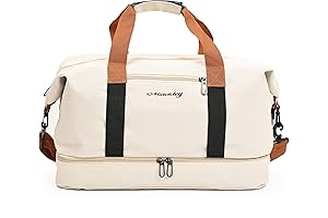 Personalized Travel Duffle Bag with Customized Embroidered Monogram for Women and Men