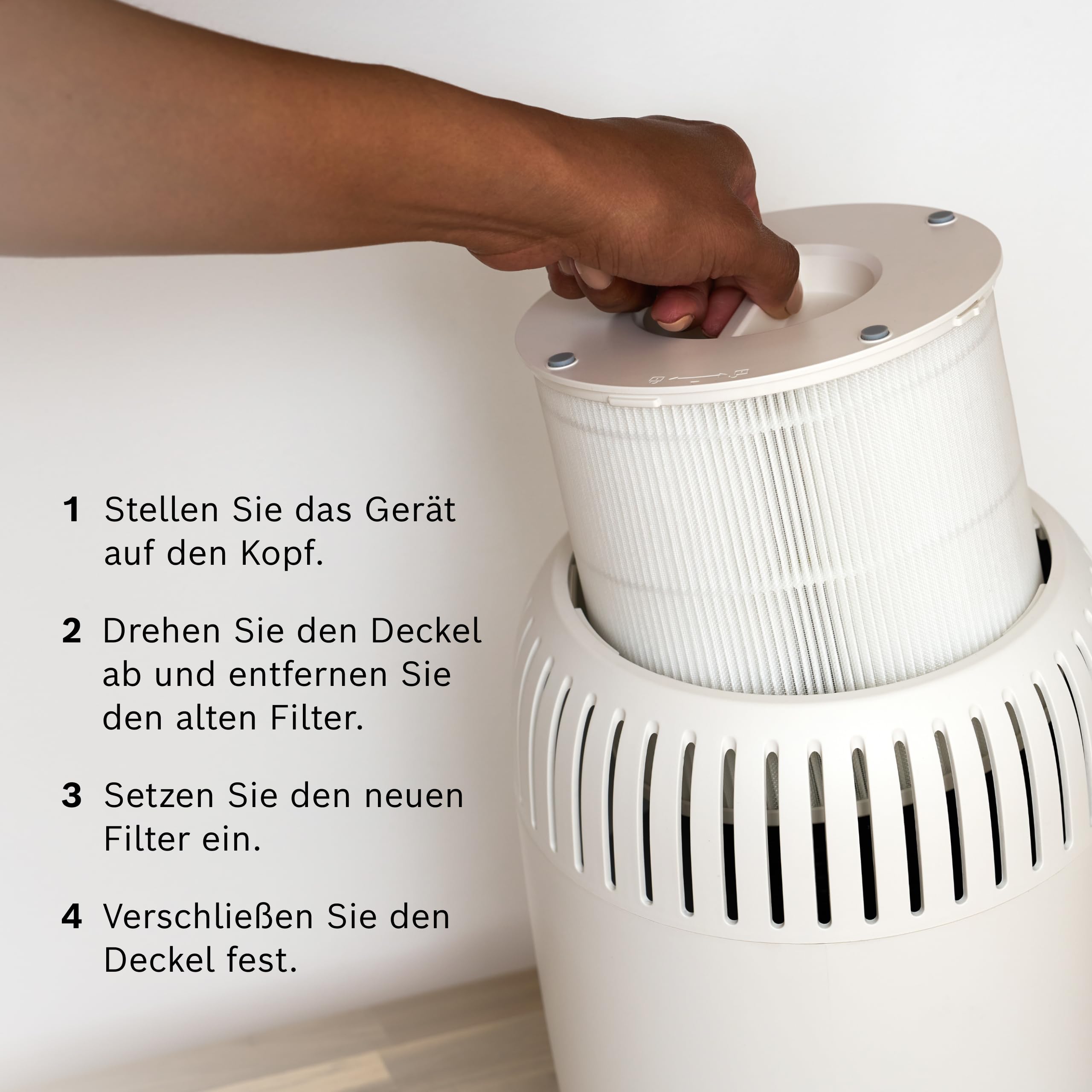 Bosch Original Air 1000 Filter für Luftreiniger - Ersatzfilter mit HEPA Filterschicht - 3-in-1, mit Aktivkohlefilter - Gegen Staub, feine Partikel und Gerüche in der Luft