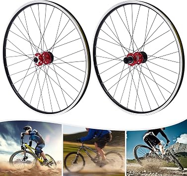 27.5 Inch Mountain Bike Wheelset, Disc Brake MTB Wheelset with Quick Release, Aluminum Alloy Front Rear Bicycle Wheel Set Compatible with 7/8/9/10/11/12 Speed Cassette