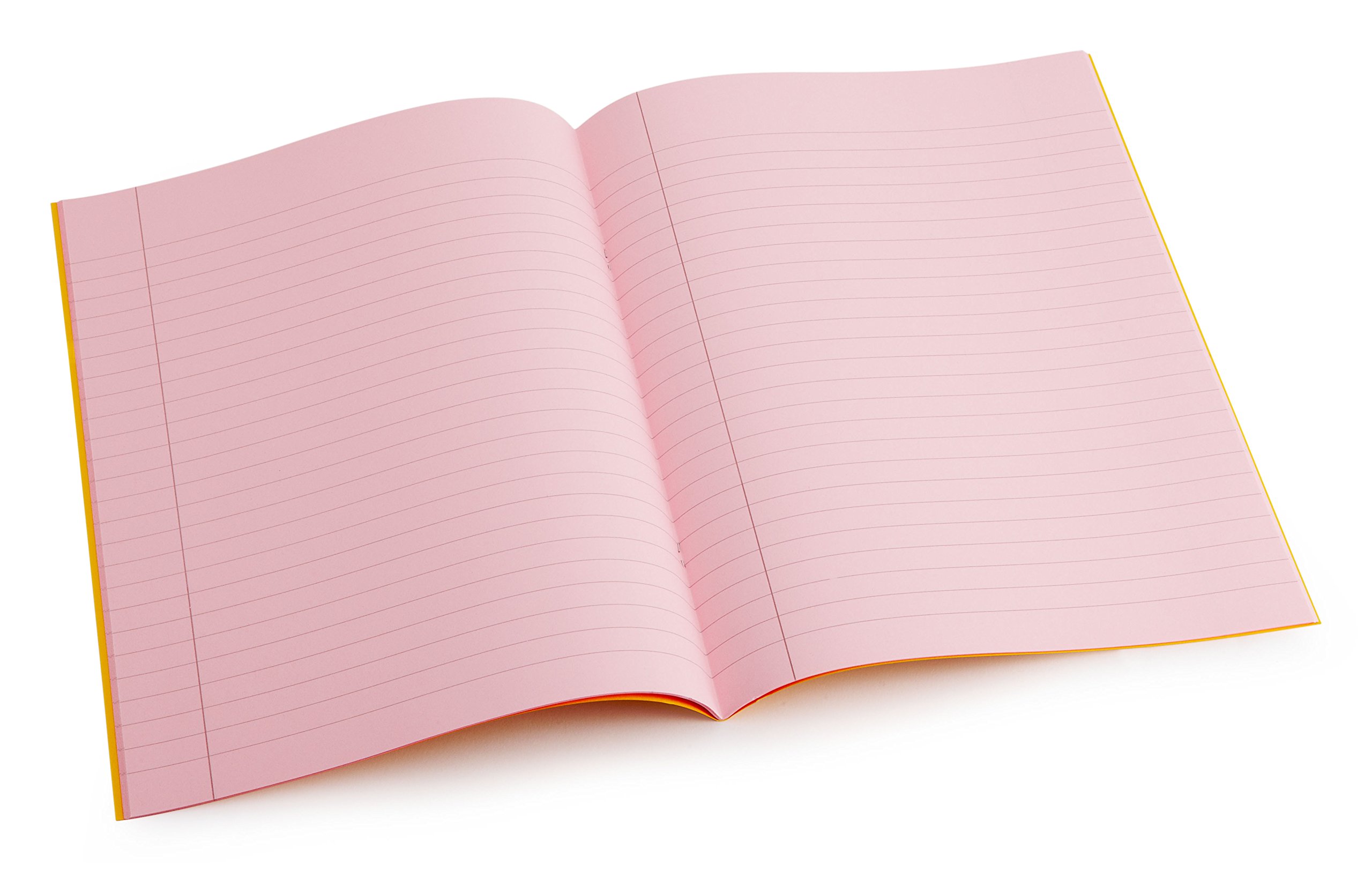 Crossbow Education Dyslexia Tinted Exercise Books - A4-10mm lined with margin - Rose (10 Pack)