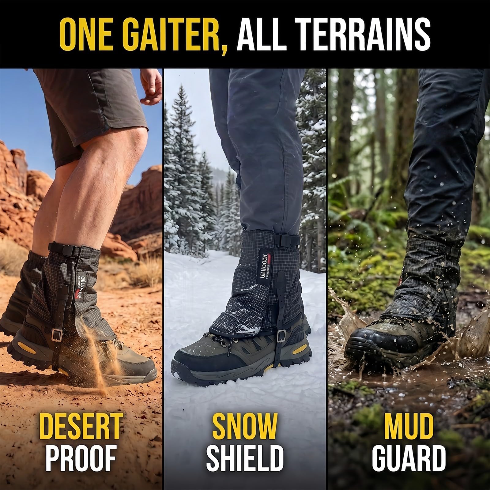 Ghette alla caviglia per escursioni: ghette traspiranti per trail running, alpinismo, ghette basse leggere all'aperto, resistenti all'acqua, protezione durevole per le gambe per sentieri