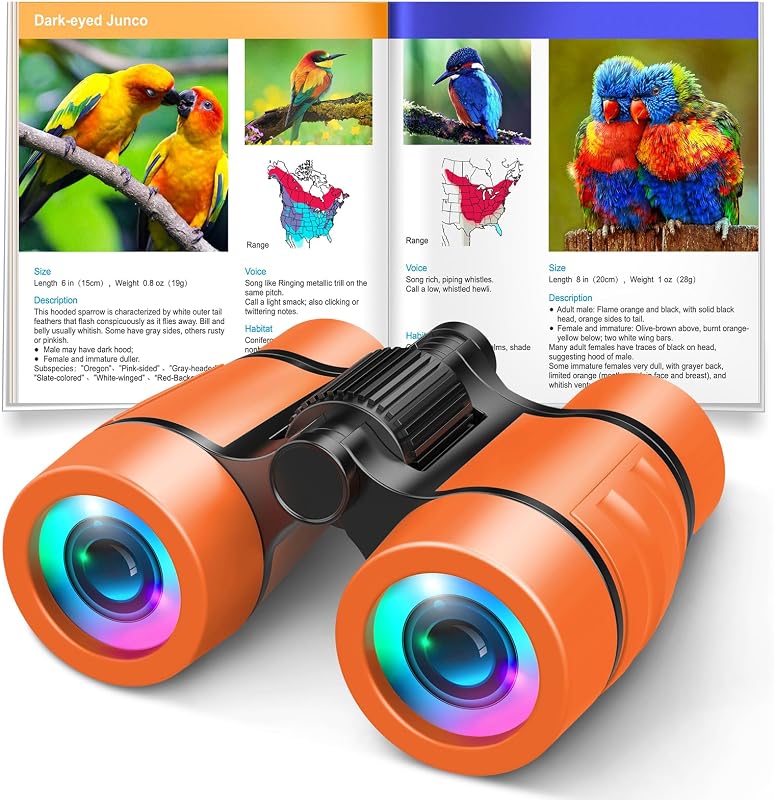 Juguetes para niño y niña de 3 a 8 años: ¡VAMOS! Binoculares a Prueba de Golpes para niños Observación de Aves 3 4 5 6 7 años Niños Niñas Juguete de Viaje al Aire Libre para niños de 4 a 7 años Binoculares de Juguete para niños pequeños
