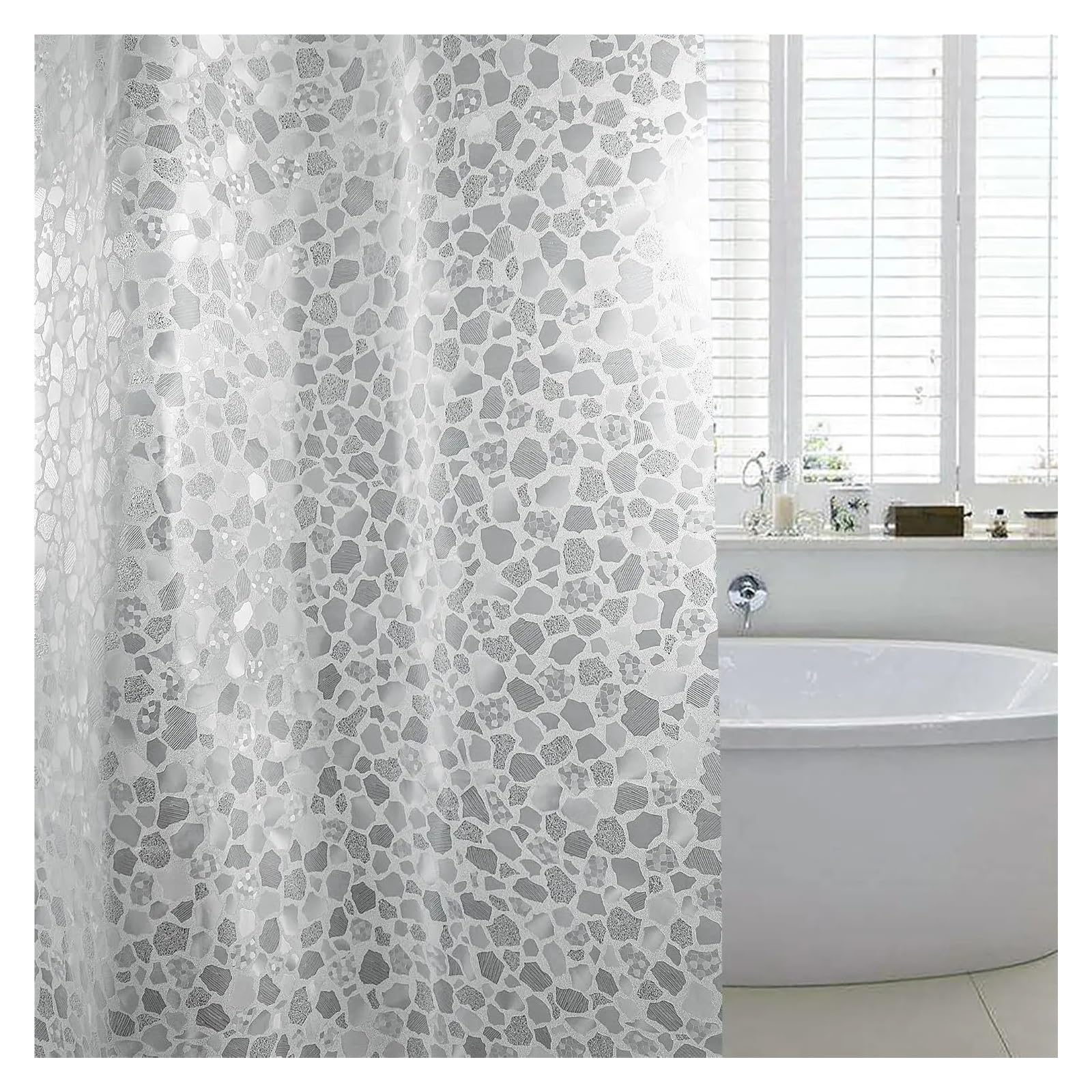 PIGENEQW Shower Liner Cloth Waterproof 1pcs Bathroom Shower Curtain Liner with Bottom Magnets(120 * 180cm)