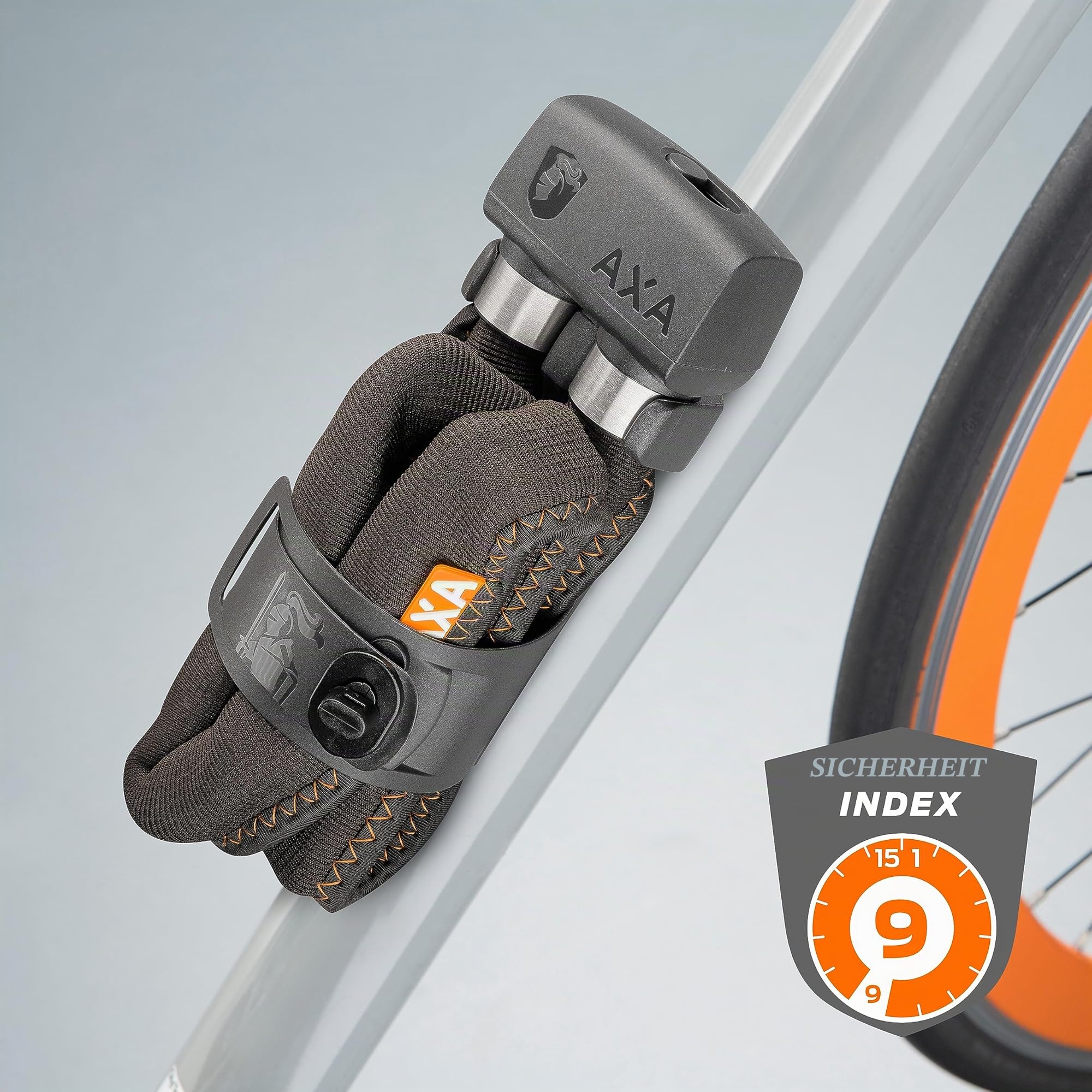 AXA Foldable 800 – Faltschloss – Länge 100 cm – Gliederdurchmesser 8 mm – Sicherheitsstufe 9 – Inklusive Halterung – Fahrradschloss für E-Bikes und Citybikes Sport & Freizeit
