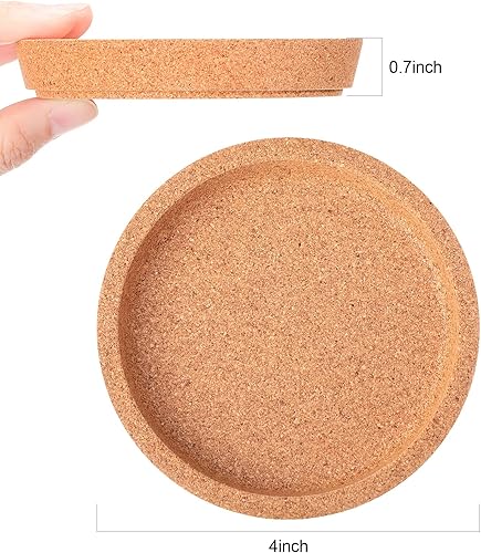 Miniatura 2 de 18 posavasos de corcho a granel de 4 pulgadas, redondos, a prueba de fugas, posavasos de corcho para bebidas, reutilizables, absorbentes, para