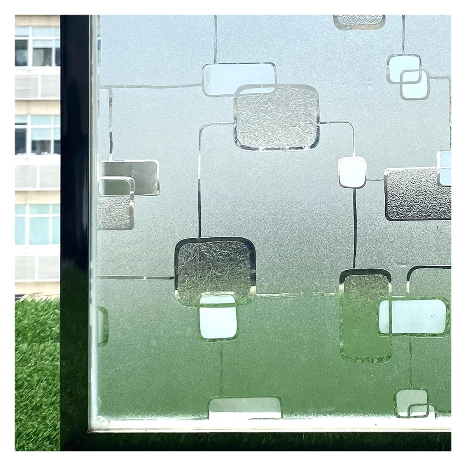 Window film privacy, Window Privacy Film Static Clings 3D Decal Stickers Rainbow Multiple Sizes(B,45X200 CM)