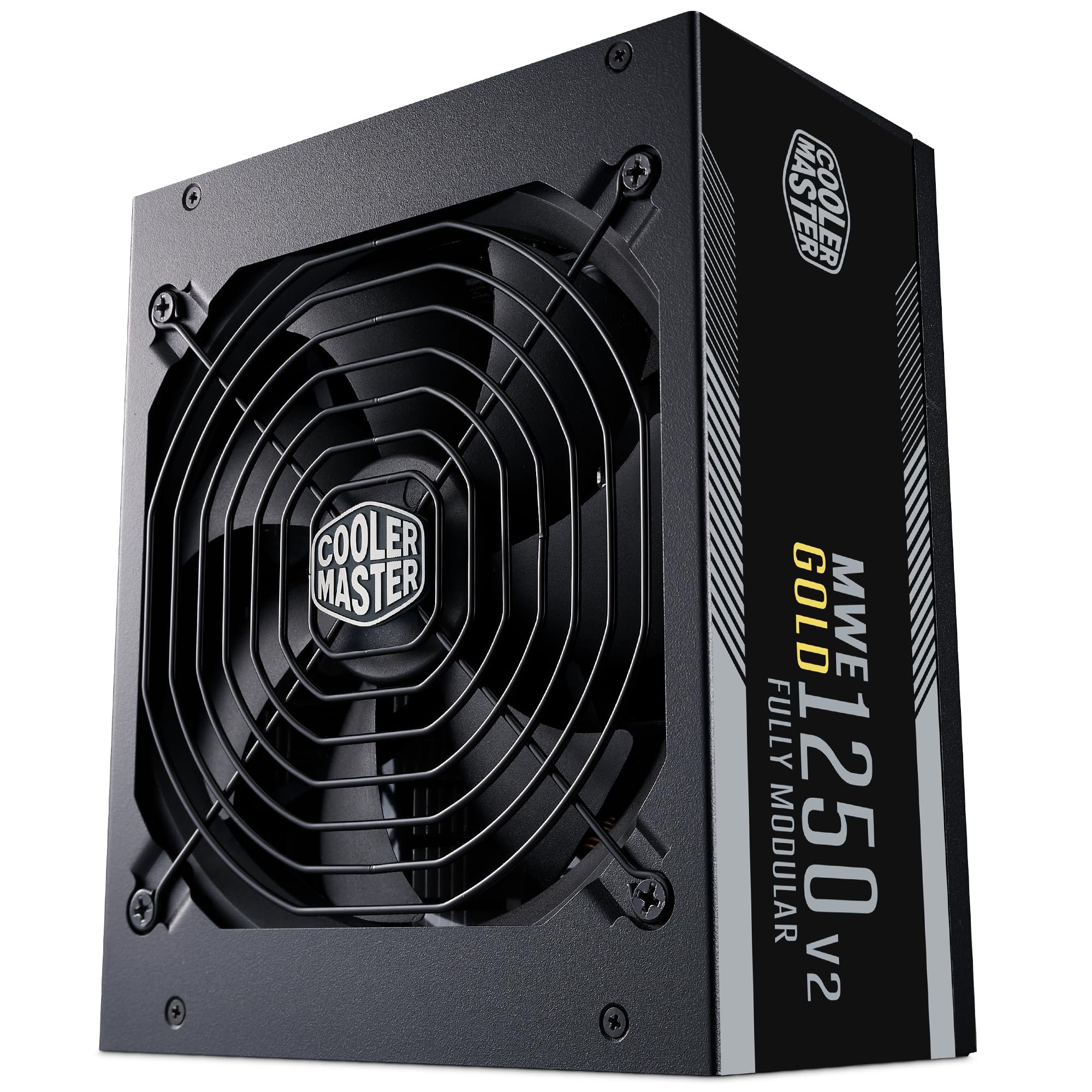 Cooler Master MWE Gold 1250 V2 ATX 3.1 Vollmodulares Netzteil – ATX 3.1-Unterstützung, 80 Plus Gold, 1250 Watt PC-Netzteil, PCIe 5.1-Verkabelung, 140 mm FDB-Lüfter, Hochtemperaturschwelle