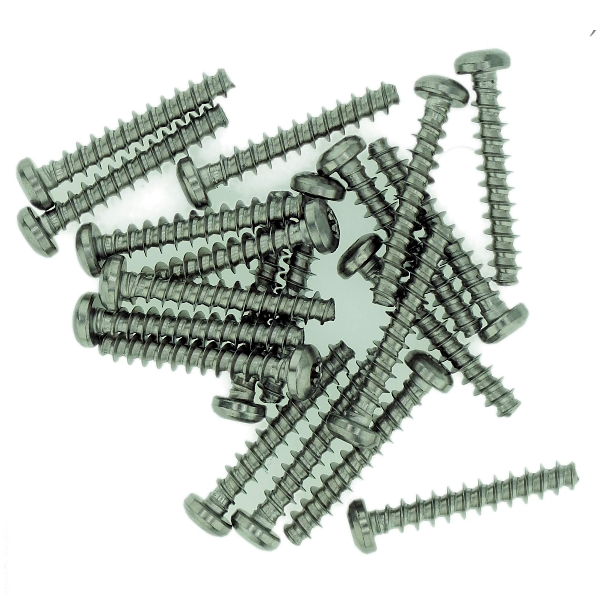 Singularity Supplies D3 (3Mm X 18Mm) Tx Pan Screws For Plastic - Stainless Steel (A2) (Pack Of 20)