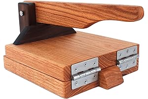 Central Coast Woodworks - Red Oak & Walnut Hardwood Tortilla Press 8 Inch