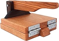 Vista 6 de Prensa de tortilla de 10 pulgadas de roble rojo – Elaborador de tortillas de madera dura hecho a mano por Central Coast Woodworks