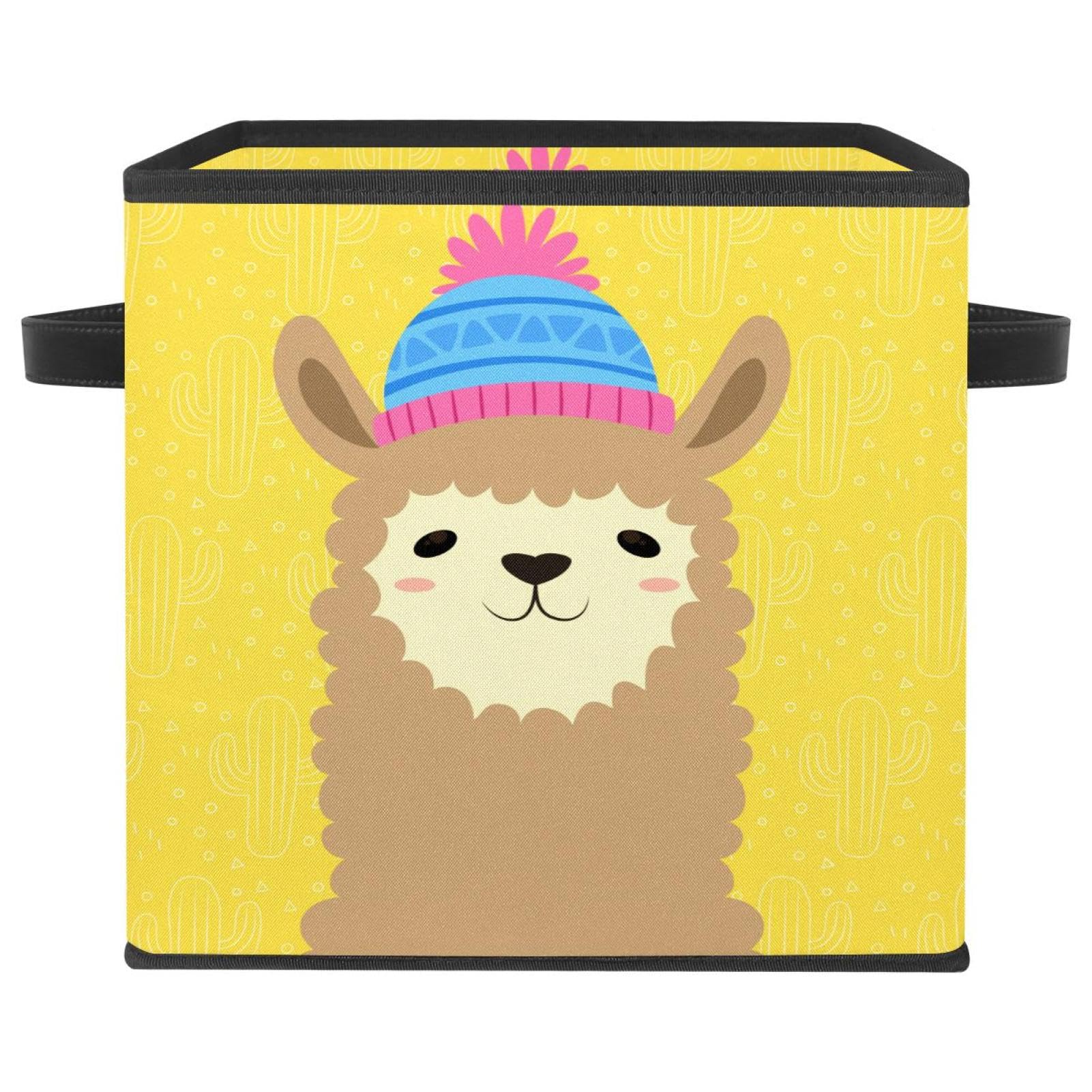 Cube de rangement jaune alpaga pour organiser la chambre d'enfant