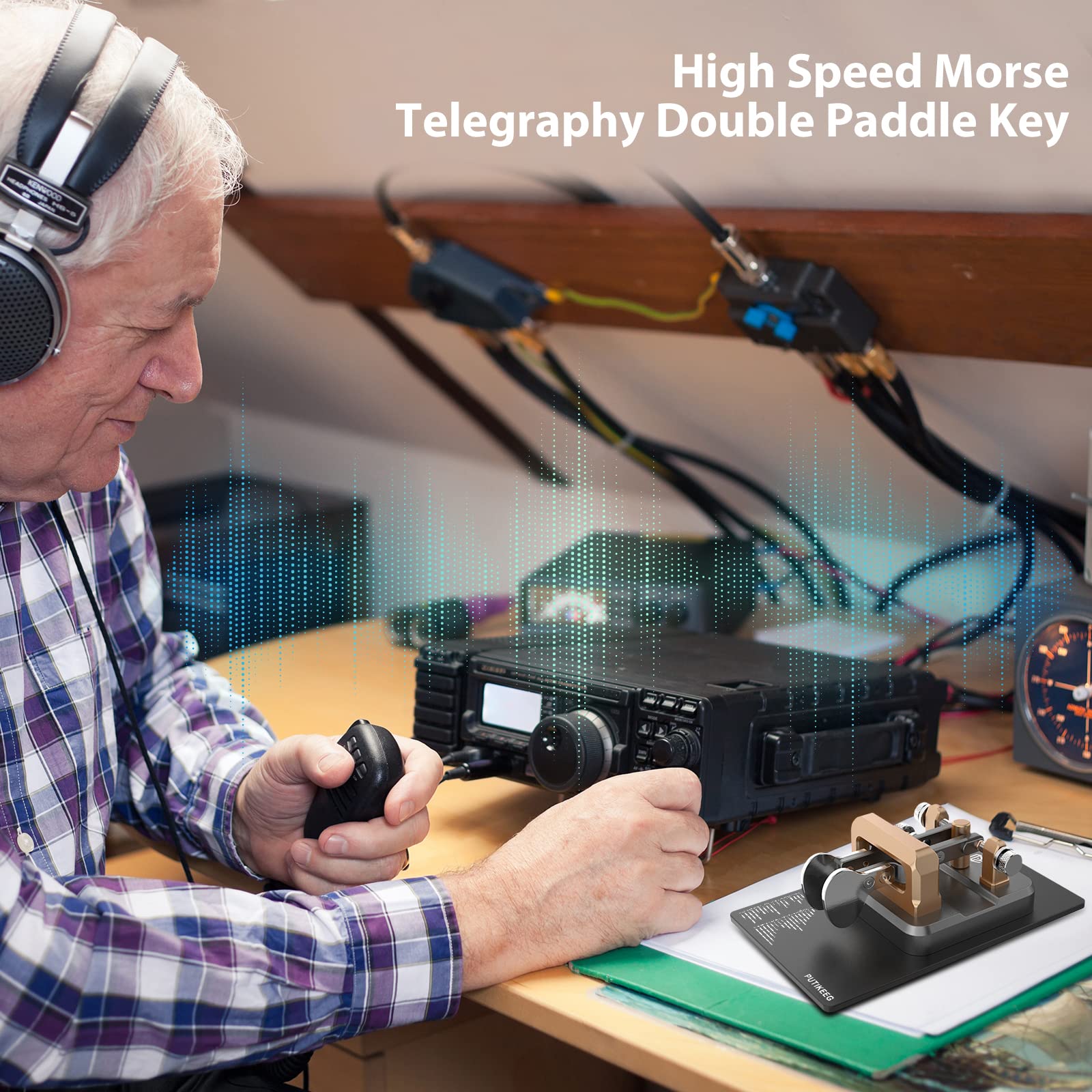 Amazon.co.jp: PUTIKEEG アマチュア無線電気キー モールス信号練習機