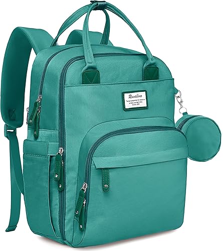 Miniatura 100 de RUVALINO Mochila para pañales - Bolsa de pañales de viaje multifunción para bebé con cambiador, soportes aislados para botellas y estuche para Gris