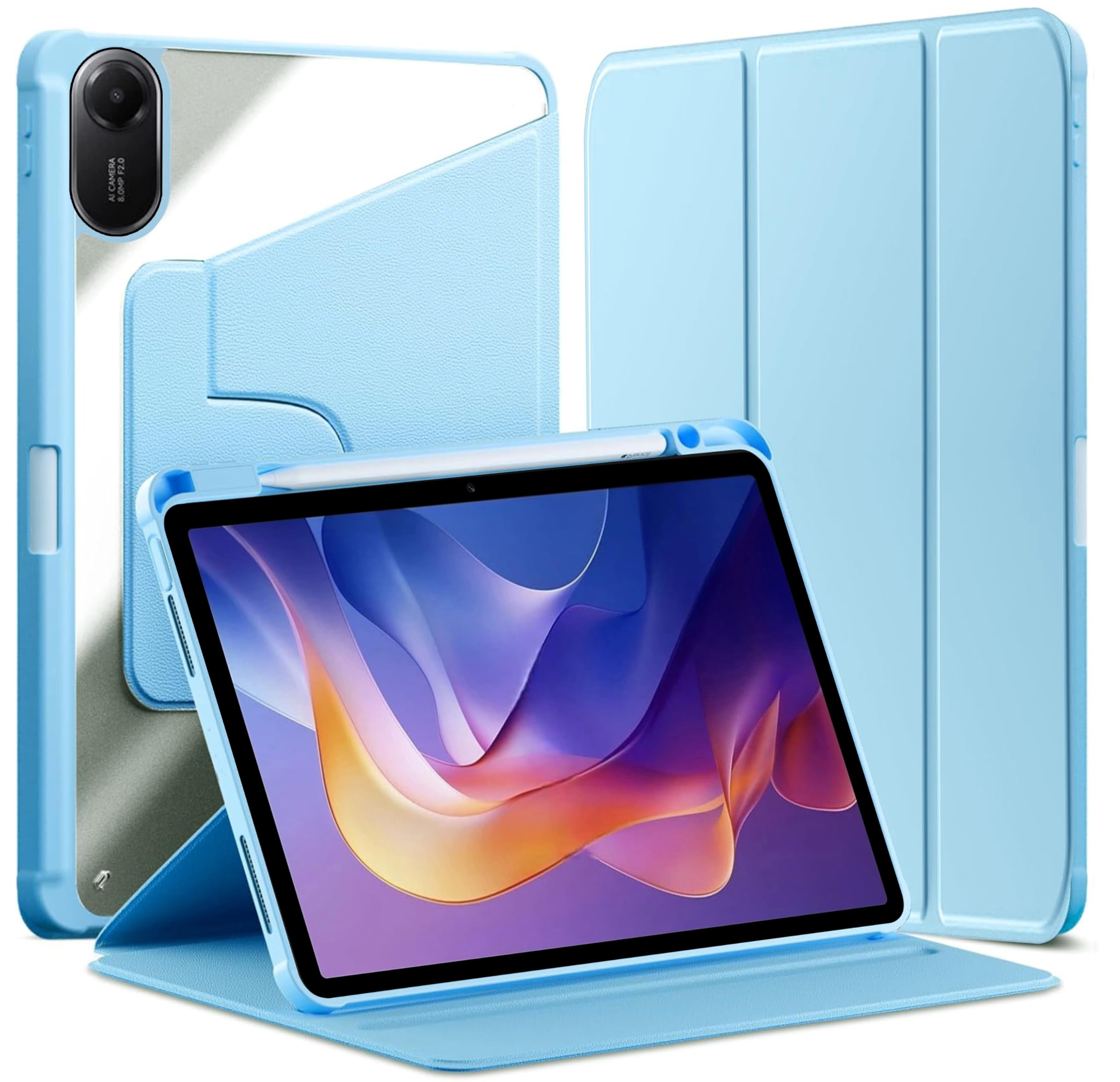 Redmi タブレット With blue cover TGK Rotating Case for Xiaomi Redmi Pad 2 11 inch Tablet with