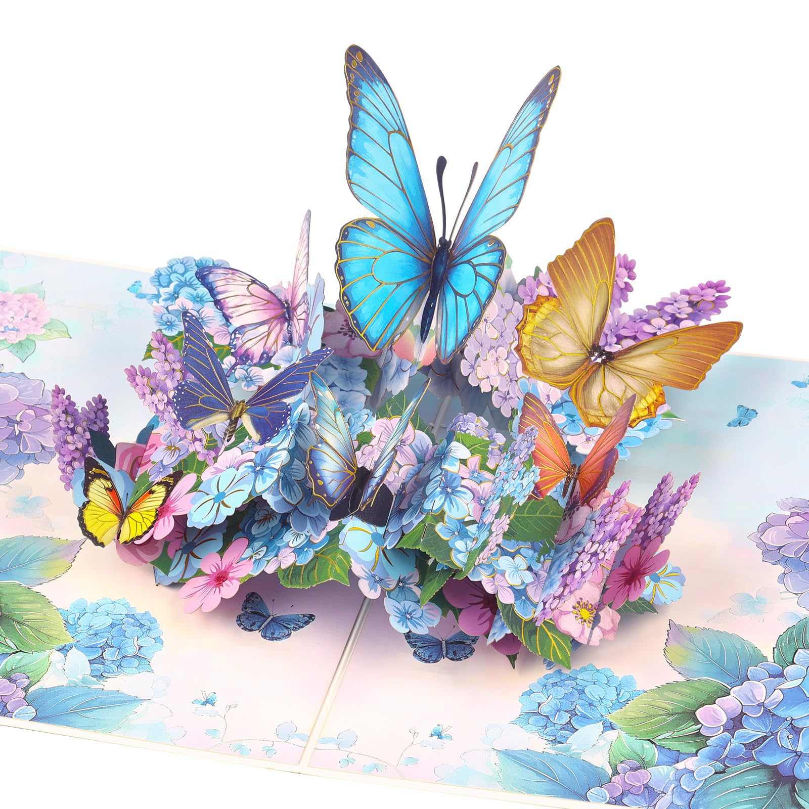 YooxArmor Butterfly & Flower 3D Pop Up Birthday Card for Women with Envelope,Handmade Floral Greeting Card for Mother’s Day,Birthday,Anniversary,Valentine’s Day,Thank You Gift for Her Mum Wife