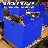 Vista 8 de Privacy Shields - Paquete de 12 divisores de escritorio de plástico duraderos y fáciles de transportar, separadores de aula fáciles de desinfectar