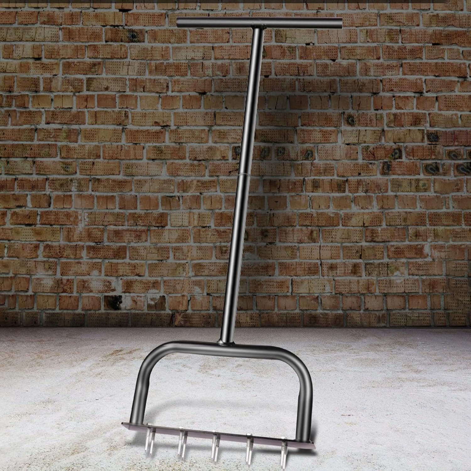 Lawn Aeration Tool - Carbon Steel Garden Lawn Aerator, Manual Core Aerator Tool | Lawn Aeration Tool, Practical Ground Loosening Agricultural Tool for Most Grass and Soil, 12.76x32.83in, Gray