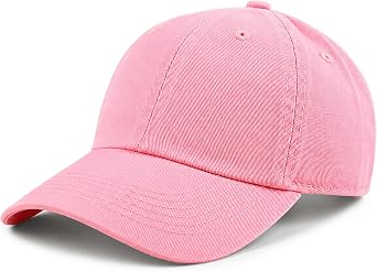 Kids Washed Low Profile Cotton and Denim UPF 50+ Plain Baseball Cap Hat
