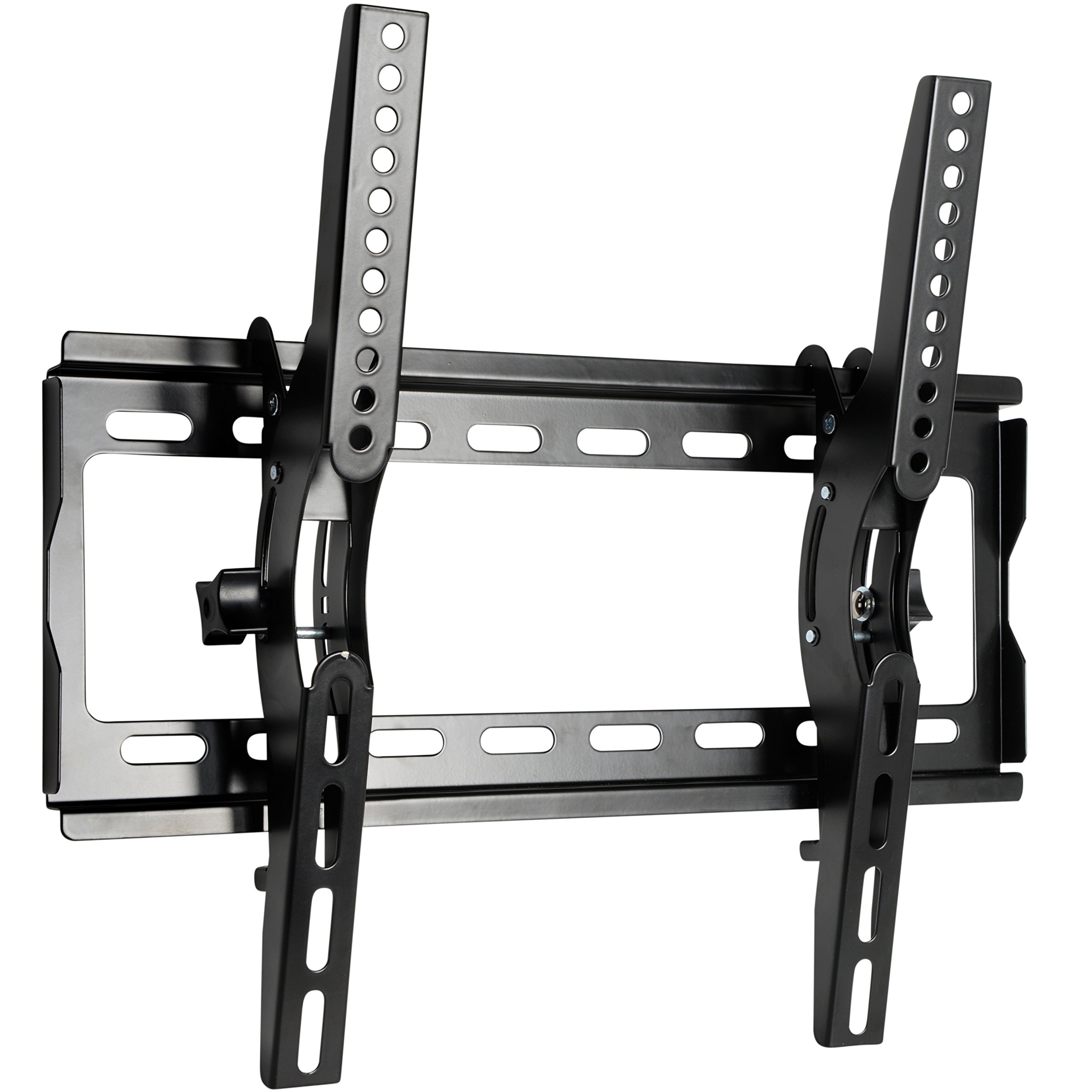 MOOL Slim Wall Bracket for 23-42 inch LCD, LED & Plasma TV. Super-Strength Load Capacity up to 55KG, 15 Degree Tilt Mechanism up/Down, Max VESA 400x400, Steel, Black, 23-42-Inch