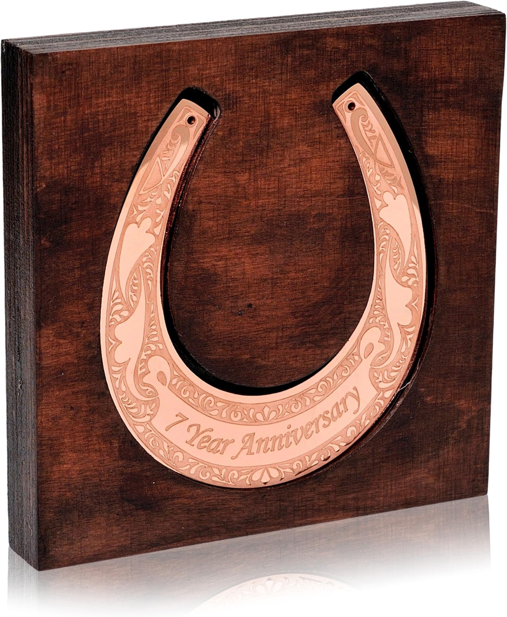 Copper Horseshoe - 7 Year Anniversary, Copper Gift For 7th Anniversary, 7th wedding present
