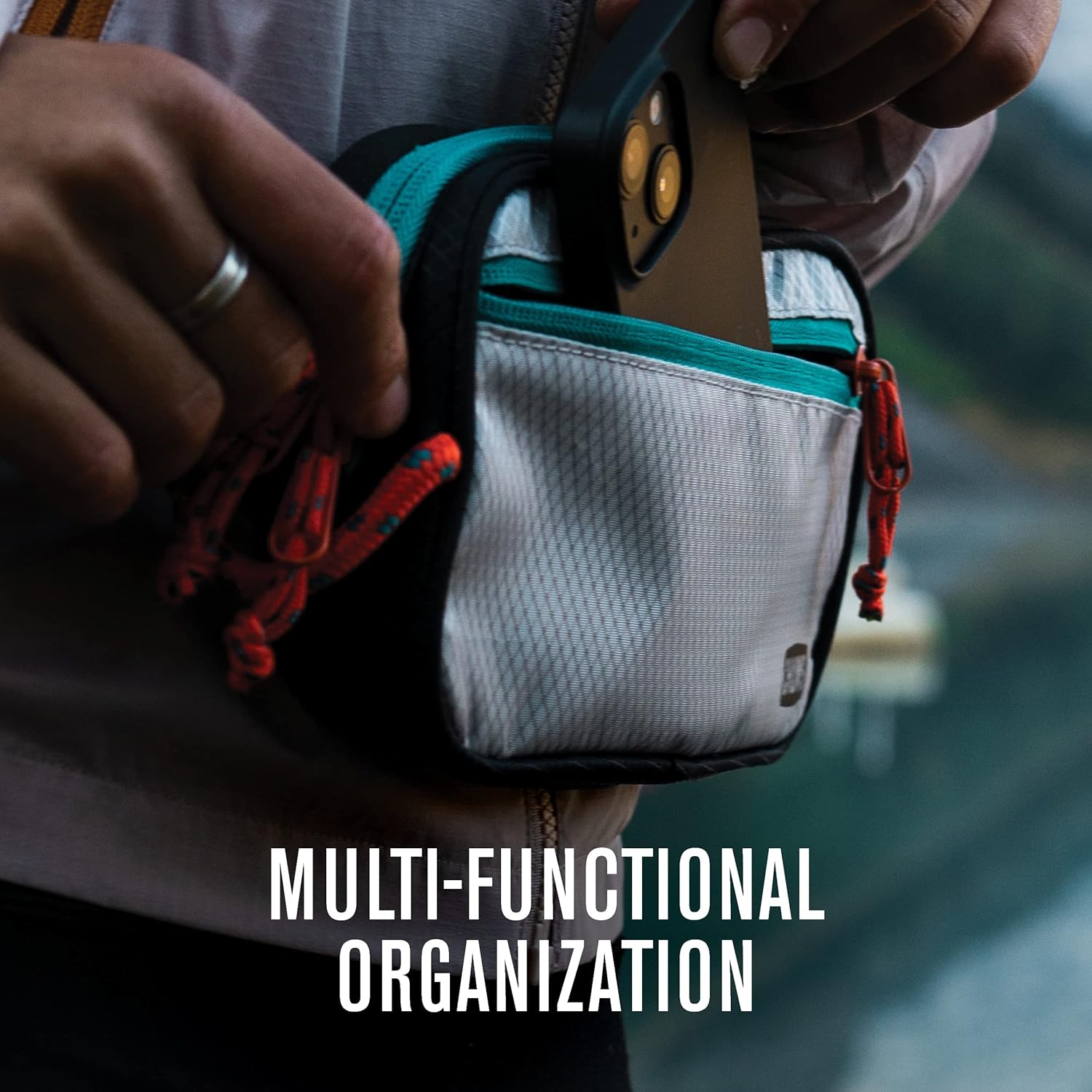 Chums Trail Jam Waist Pack - Tactical Belt Bag and Convertible Crossbody Bag with Zipper Pockets For Running, Hiking, and Travel - Black - Image 3