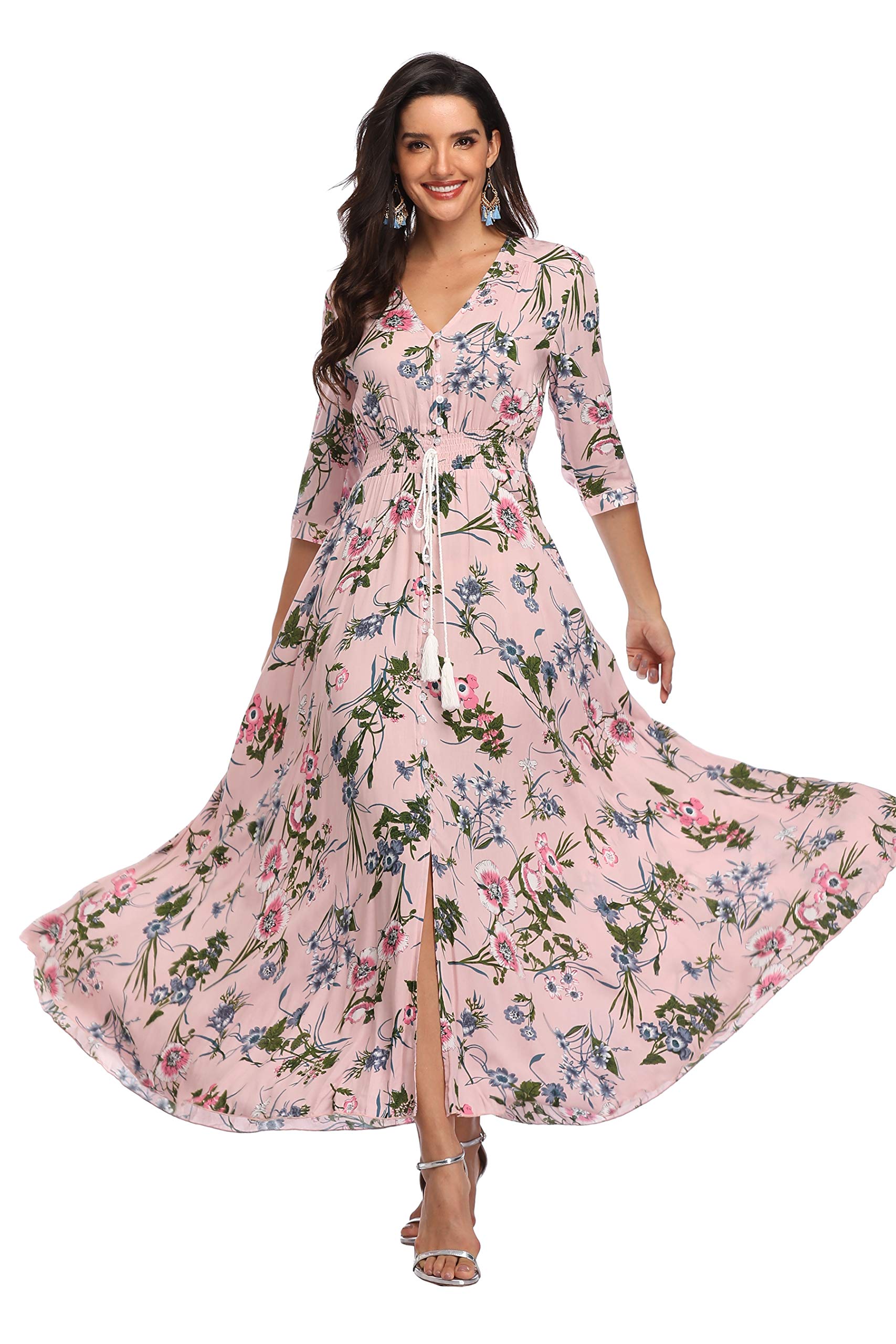 Casual Summer Dresses for Women 2026 Maxi Dress Flowy Bohemian Beach Party