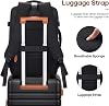 Juego de Equipaje UKEIN 3 Piezas, Cabina 20 Pulgadas con Ruedas Giratorias, PC, Candado TSA, Mochila de Viaje, Negro 6
