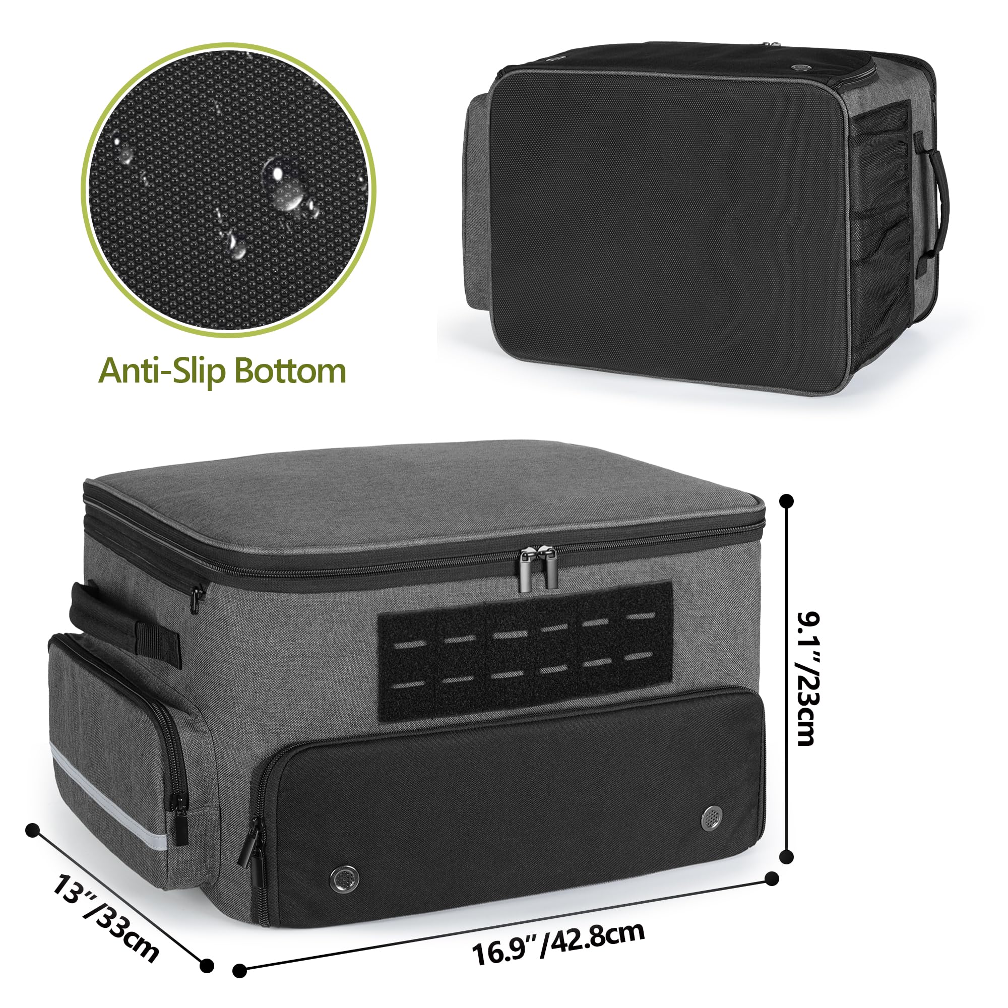 GOBUROS Organizador de Maletero de Golf, Bolsa para Botas de Golf con Compartimento Separado para 2 Pares, Organizador de casillero de Coche de Golf para Accesorios