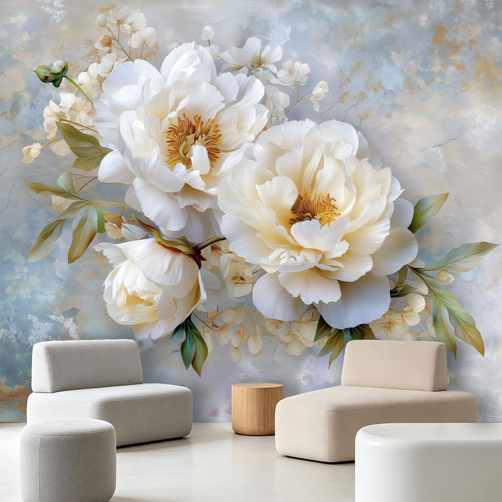 WTD - Papel pintado fotográfico (fieltro, 300 x 210 cm), diseño floral