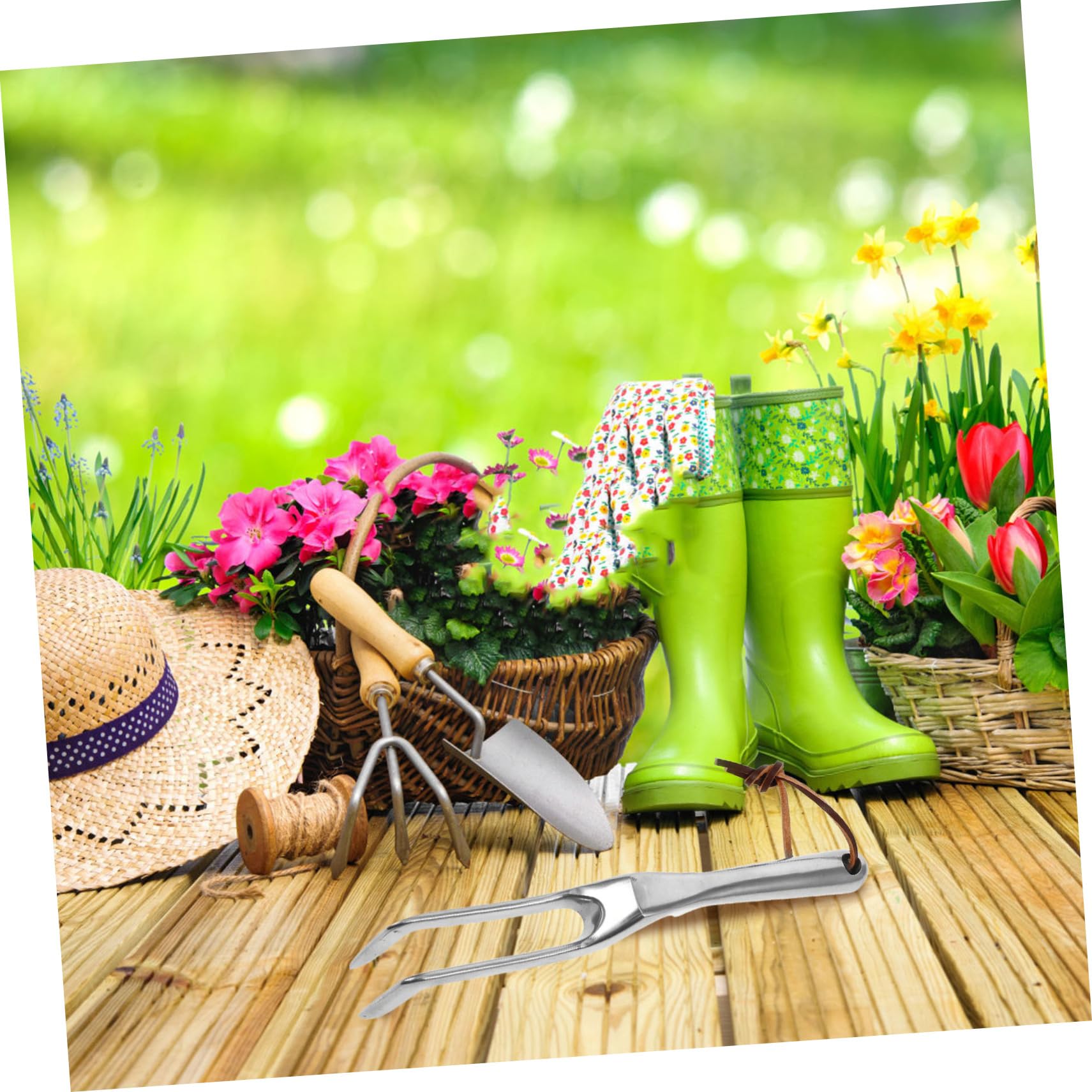 Gadpiparty 5stücke Gartenrechen Aus Leichtem Material Handrechen Für Gartenarbeit Zum Jäten Lockern Von Erde Und Entfernen Von Unkraut Ergonomischer Griff Für Einfachen Einsatz