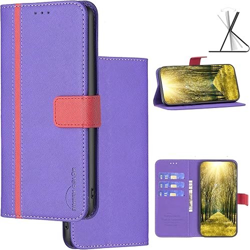 Miniatura 7 de Funda compatible con Xiaomi Poco X3 NFC, soporte de piel sintética compatible con Xiaomi Poco X3 ProPoco X3 Flip Magnetic Closure Protection Phone