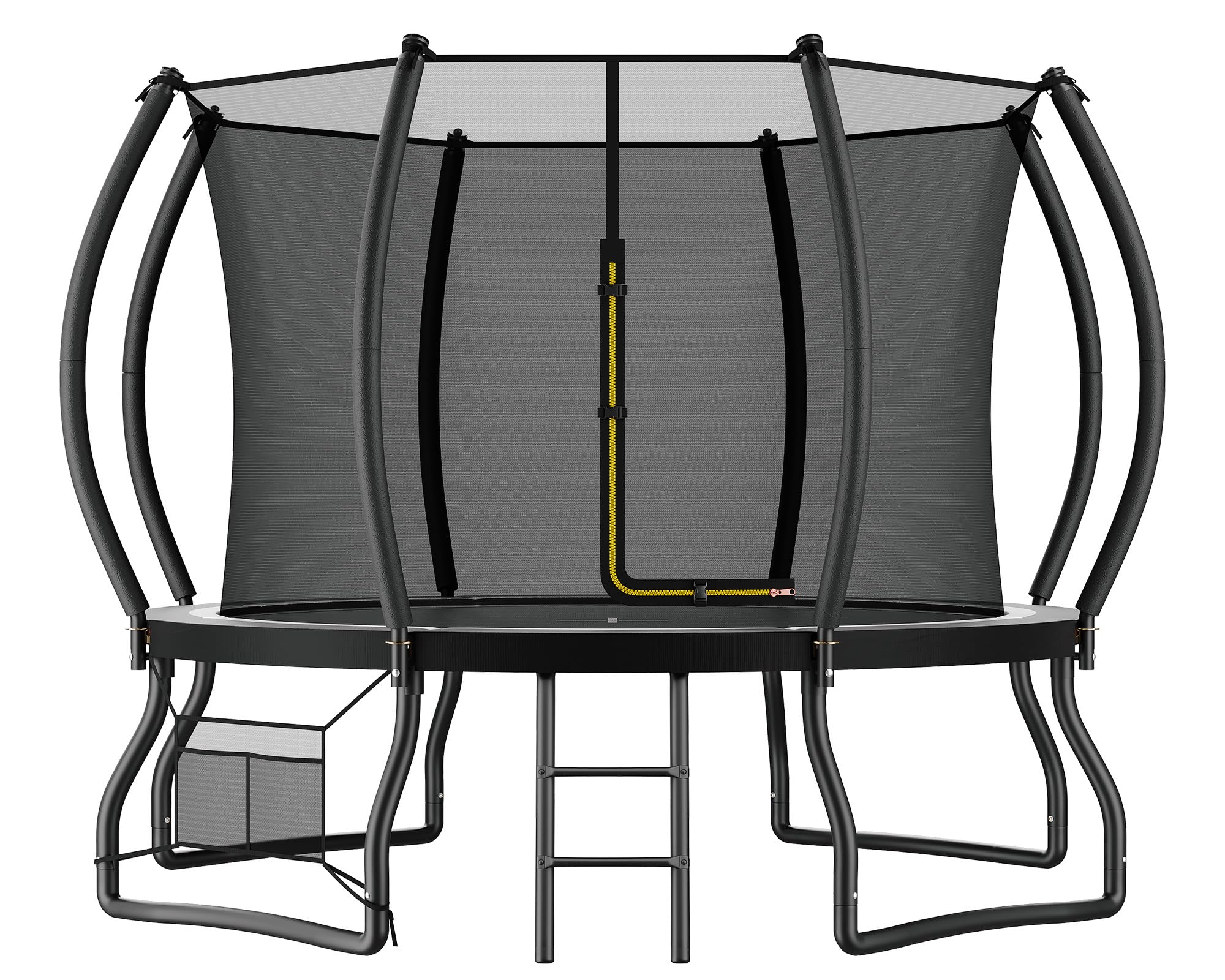 Devoko Outdoor-Trampolin, 305cm/10 ft, GS-zertifiziertes Gartentrampolin mit Sicherheitsnetz, Rutschfester Leiter und Schuhablage, geeignet für Kleinkinder und Erwachsene, bis zu 150 kg