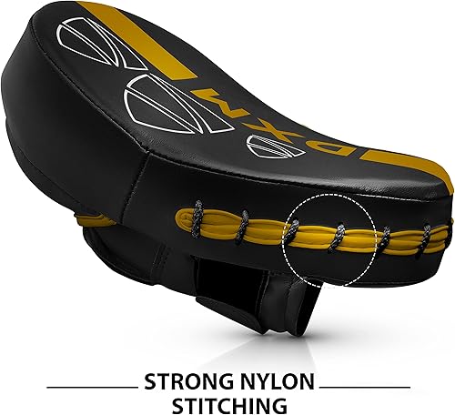 Miniatura 8 de Muay Thai - Almohadilla de boxeo para entrenamiento, guantes de enfoque ajustables y curvos para karate, taekwondo, kickboxing, equipo de boxeo para