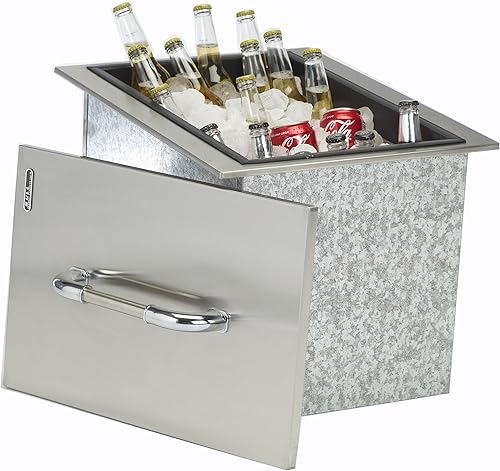 Bull Outdoor Products - Cofre de hielo de acero inoxidable de 16.75 x 21.5 pulgadas
