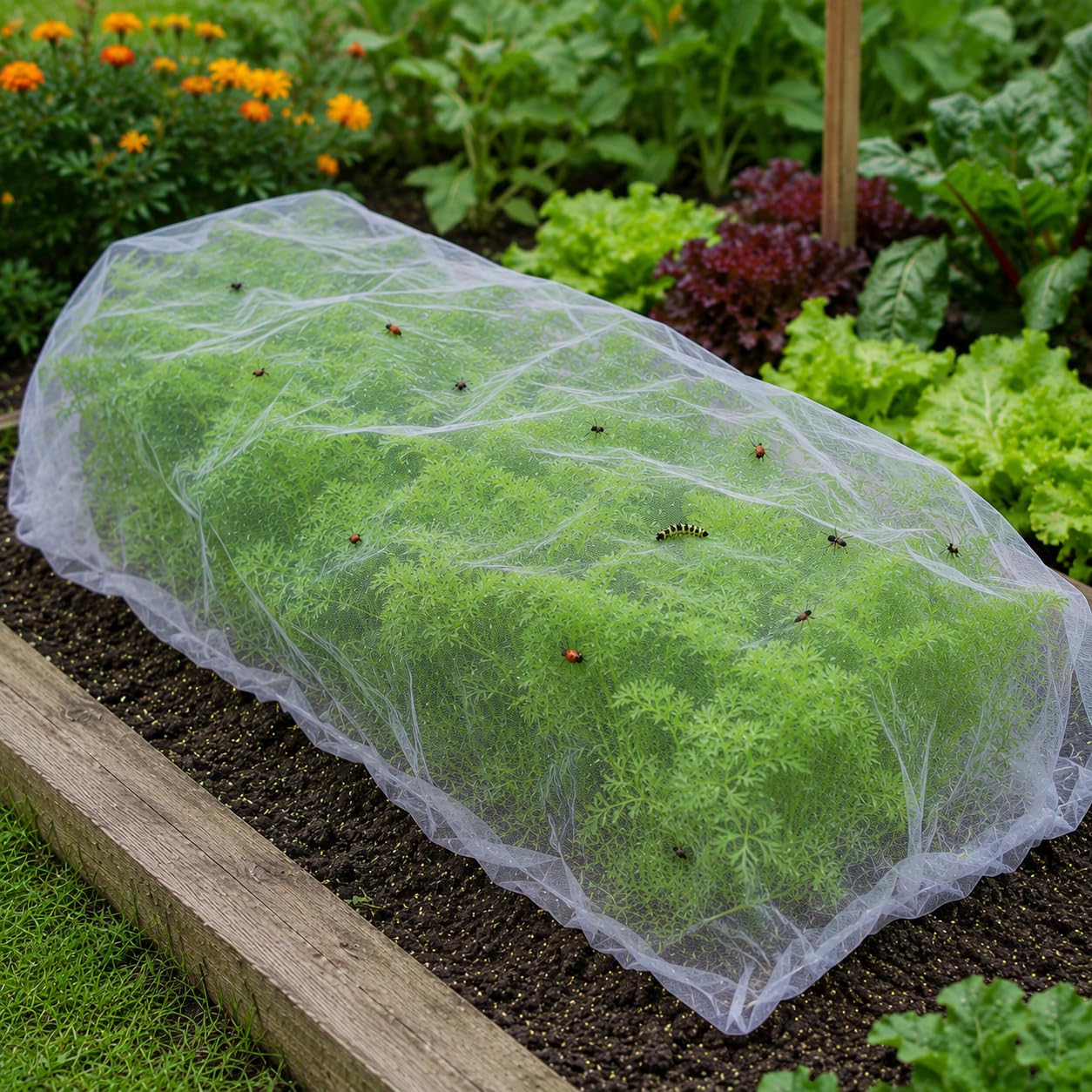 DM DASII Mosquito Bug Insect Bird Net Transparent White Barrier Hunting Blind Garden Netting (10FT*12FT)-image-38
