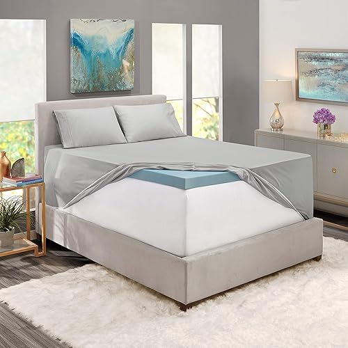 Miniatura 4 de Nestl - Juego de sábanas de bolsillo profundo, King, de microfibra, 4 piezas, color gris claro