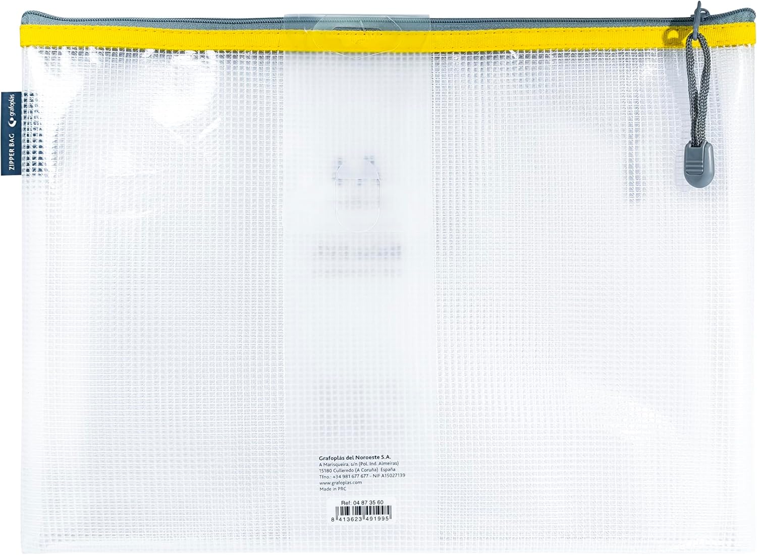 Grafoplas Pack of 4 EVA A4 Zip Bags | Made with Transparent EVA Rubber | Yellow Zipper | Ideal for Transporting and Protecting All Types of Items, Documents, Cosmetics or Puzzles image 3