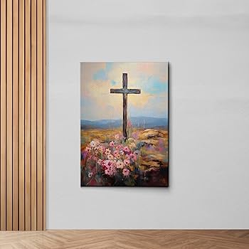 ✝️From old American canvas✝️ Amazon.com: Cross Art, Angel Art, Modern Christian Art