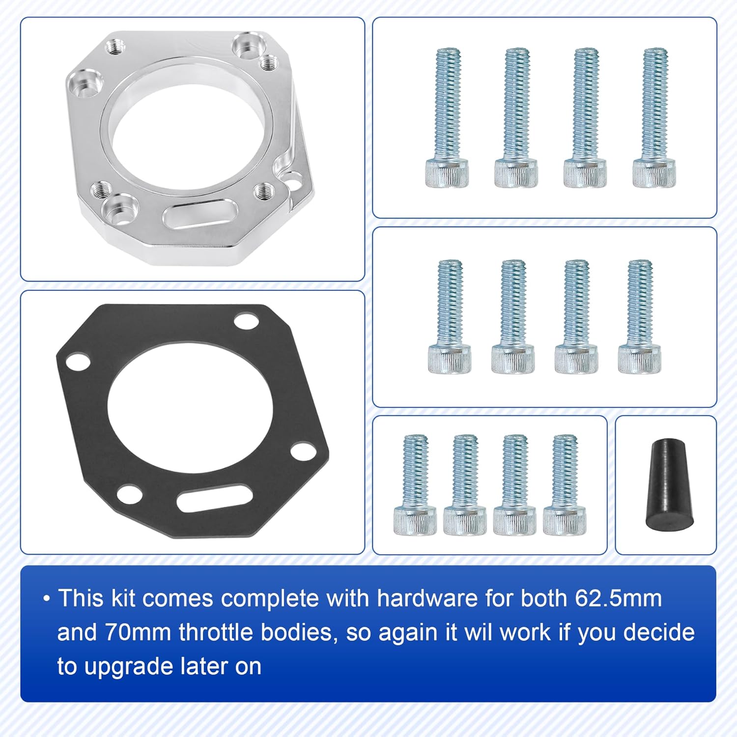 JDMSPEED New RBC/RRC Dual Throttle Body Adapter (62/70mm, Both Sizes) K20 K24