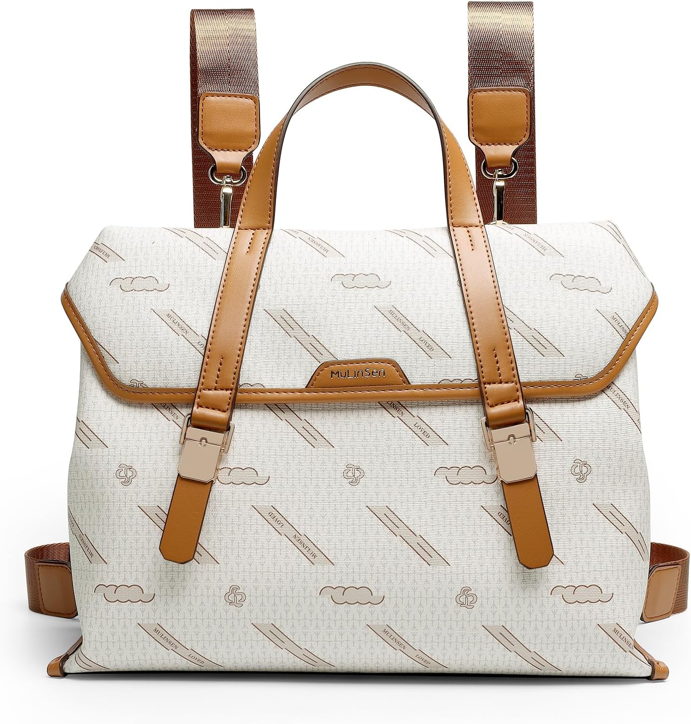 Large PU Leather Backpack Purse for Women Fashion Vintage Satchel Bacpack Cute Convertible Shoulder Bags for Travel Work Camping Student 2025 Trendy Crossbody Bags 282B Beige